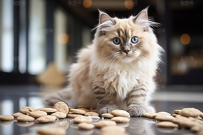 布偶猫宠物养宠摄影图