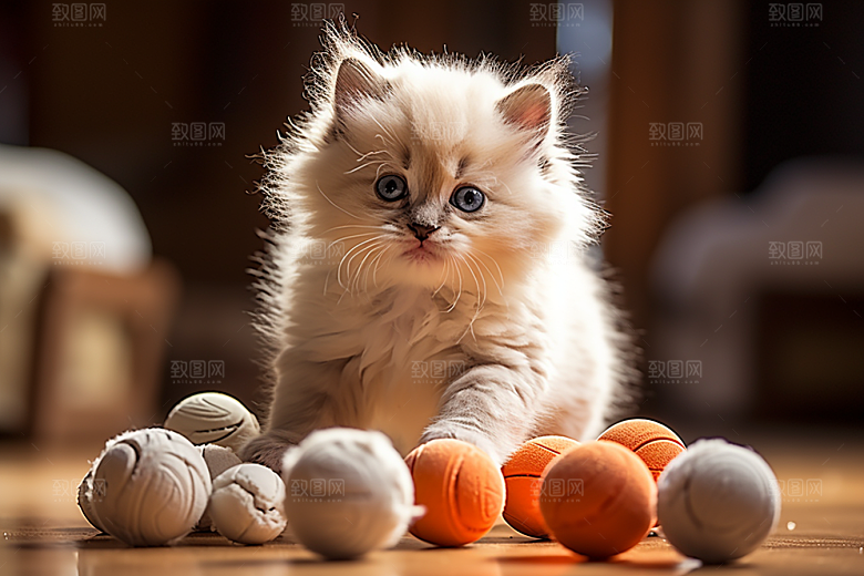 布偶猫长毛猫养宠摄影图
