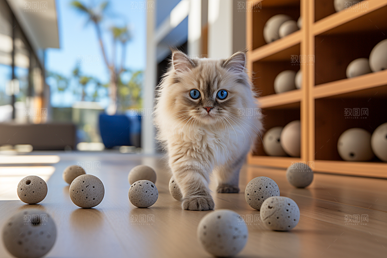 布偶猫养宠可爱摄影图