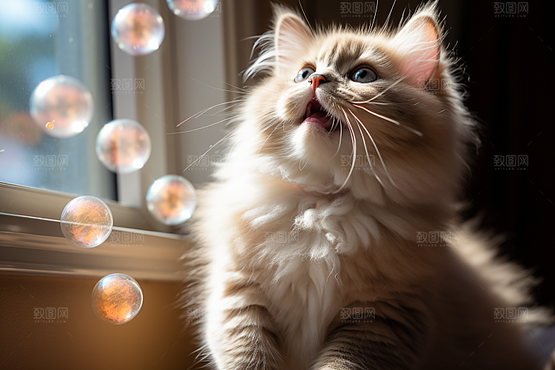 布偶猫清新可爱摄影图