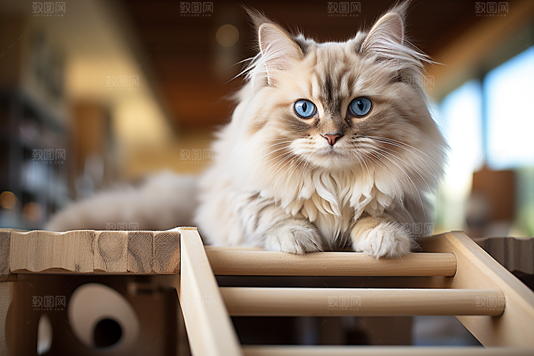 布偶猫长毛猫家居摄影图