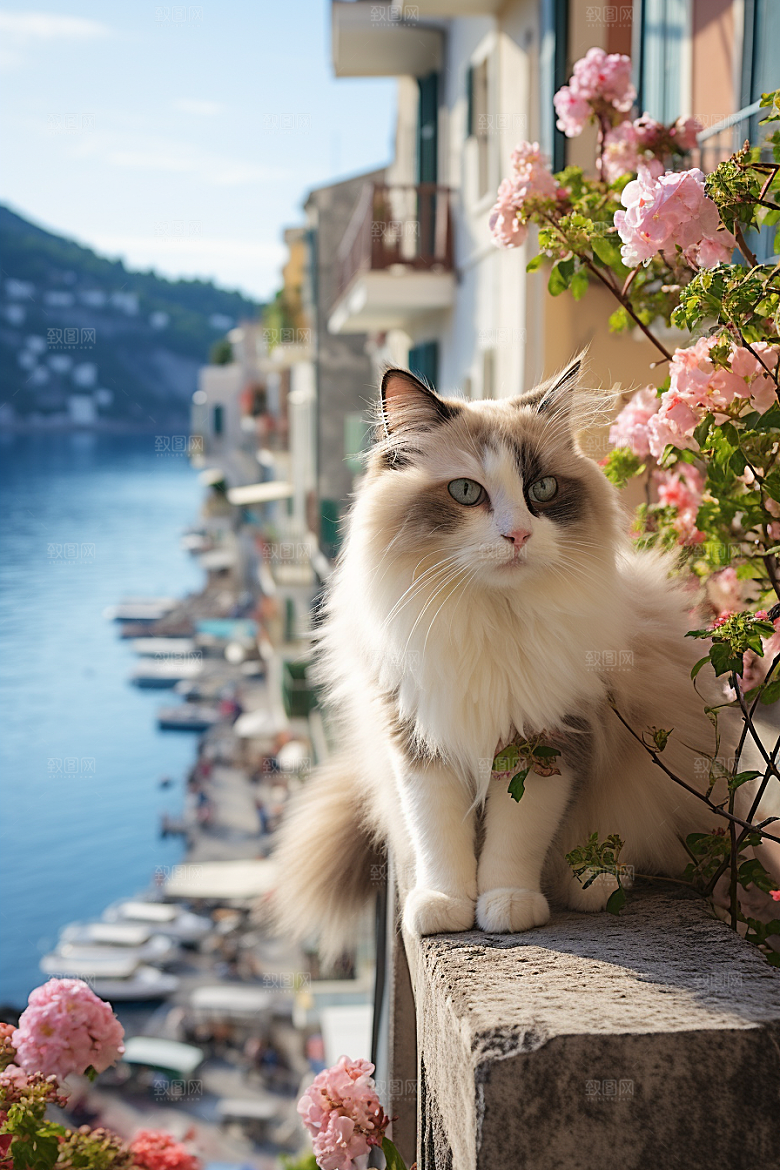 布偶猫清新宠物摄影图