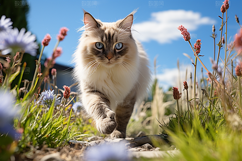 布偶猫长毛猫清新摄影图