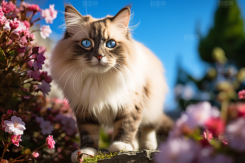布偶猫家居长毛猫摄影图