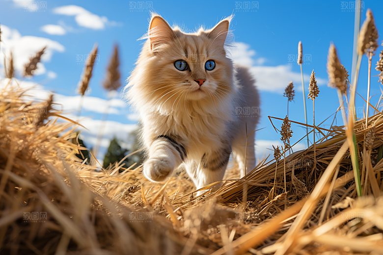布偶猫养宠清新摄影图