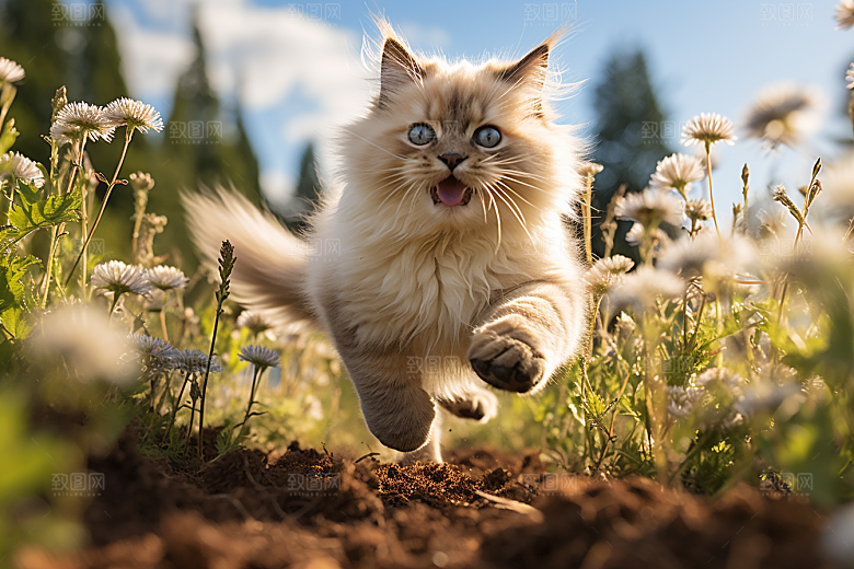 布偶猫家居养宠摄影图