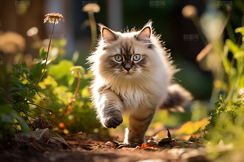 布偶猫宠物长毛猫摄影图
