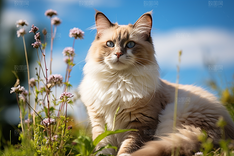 布偶猫清新自然摄影图