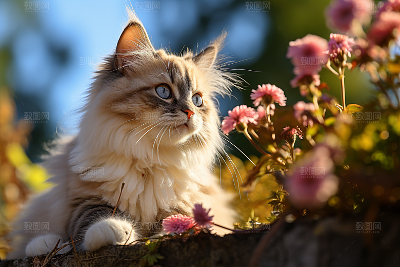 布偶猫宠物养宠摄影图