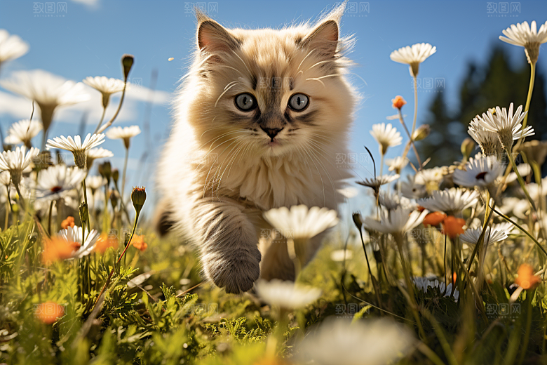 布偶猫自然宠物摄影图