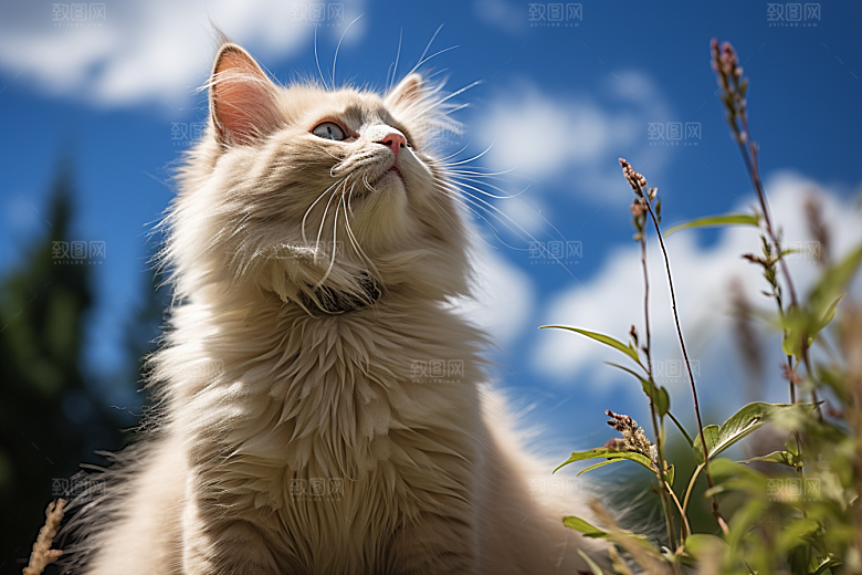 布偶猫养宠自然摄影图