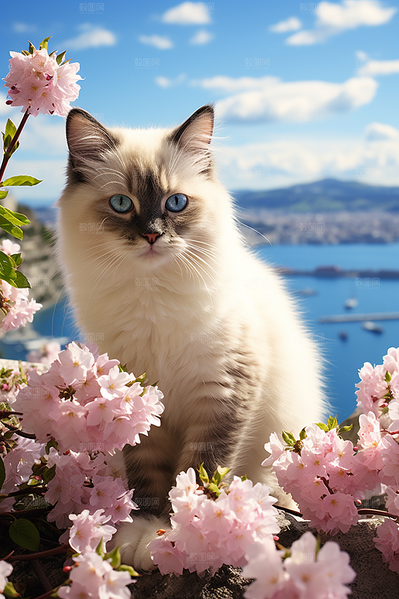 布偶猫仙女猫清新摄影图