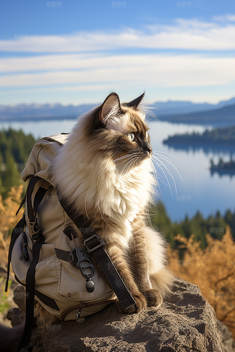 布偶猫长毛猫可爱摄影图