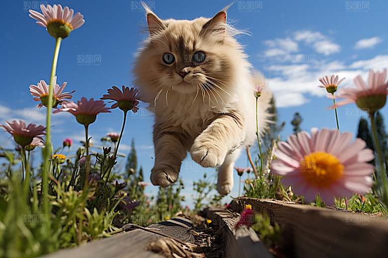 布偶猫长毛猫清新摄影图