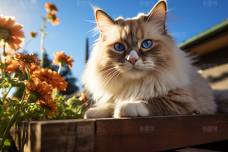 布偶猫仙女猫自然摄影图