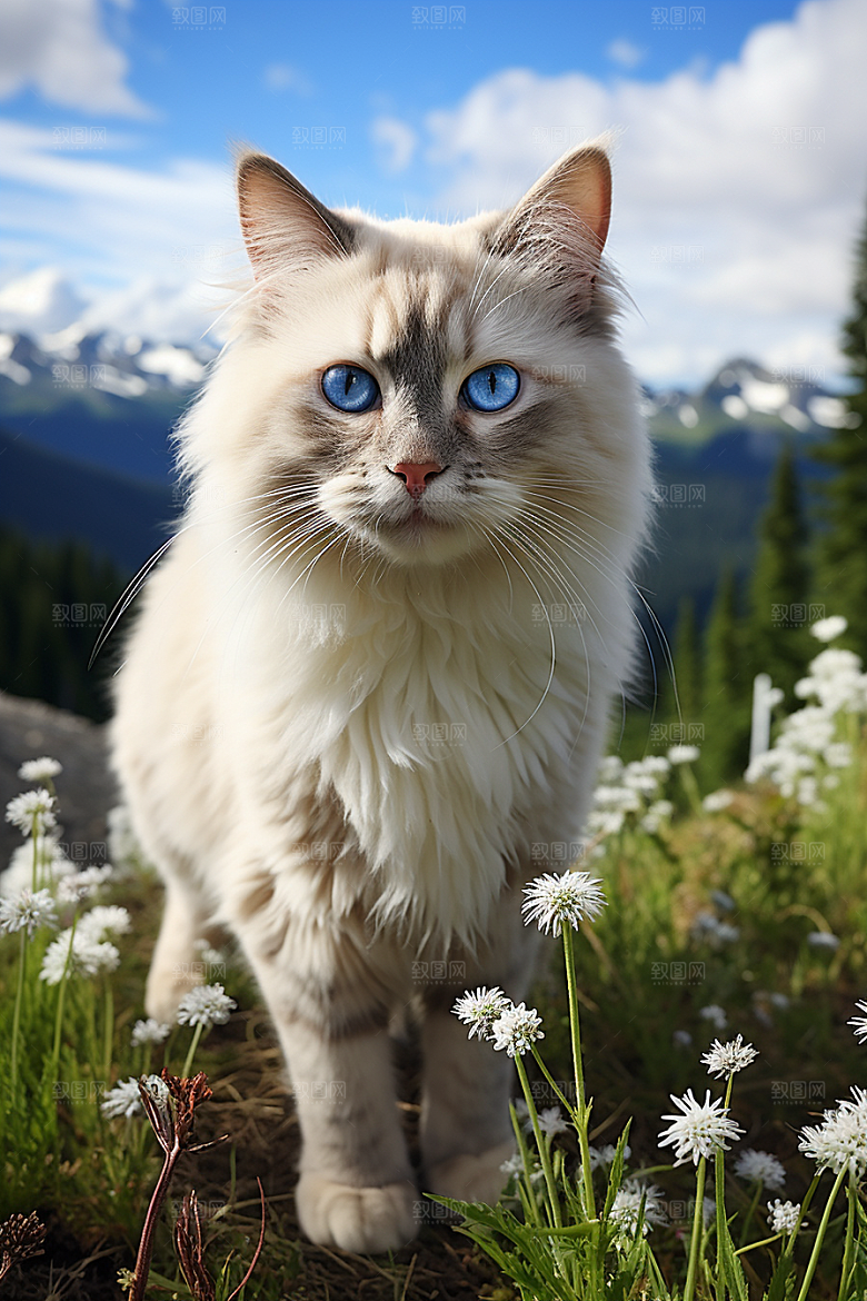 布偶猫仙女猫清新摄影图