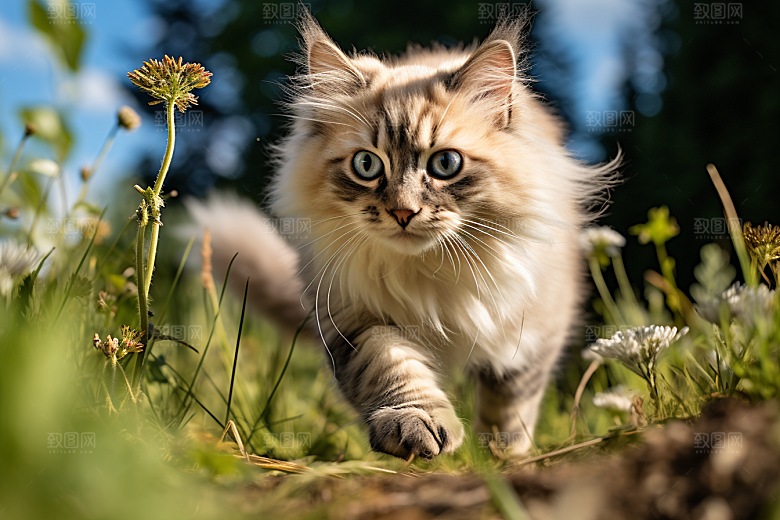 布偶猫自然清新摄影图