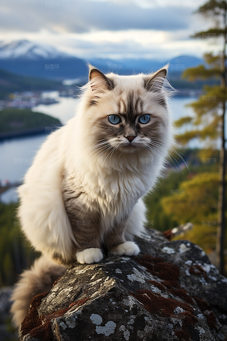 布偶猫长毛猫仙女猫摄影图