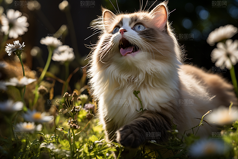 布偶猫自然宠物摄影图