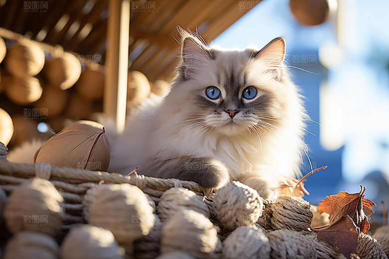 布偶猫清新自然摄影图