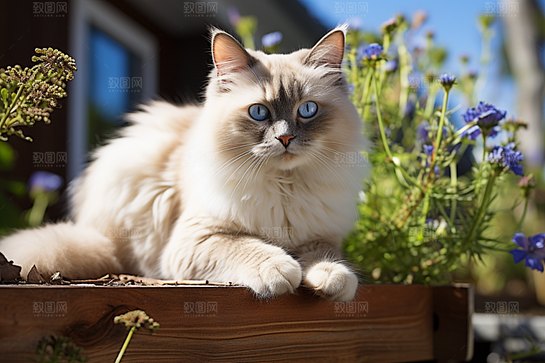 布偶猫长毛猫家居摄影图