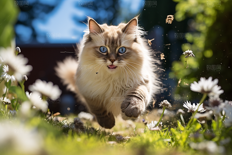 布偶猫宠物生活摄影图