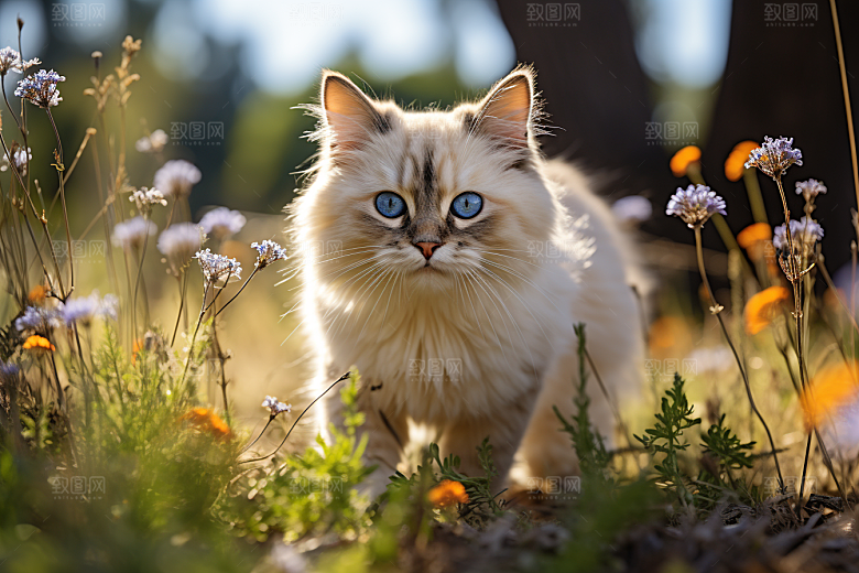 布偶猫长毛猫仙女猫摄影图
