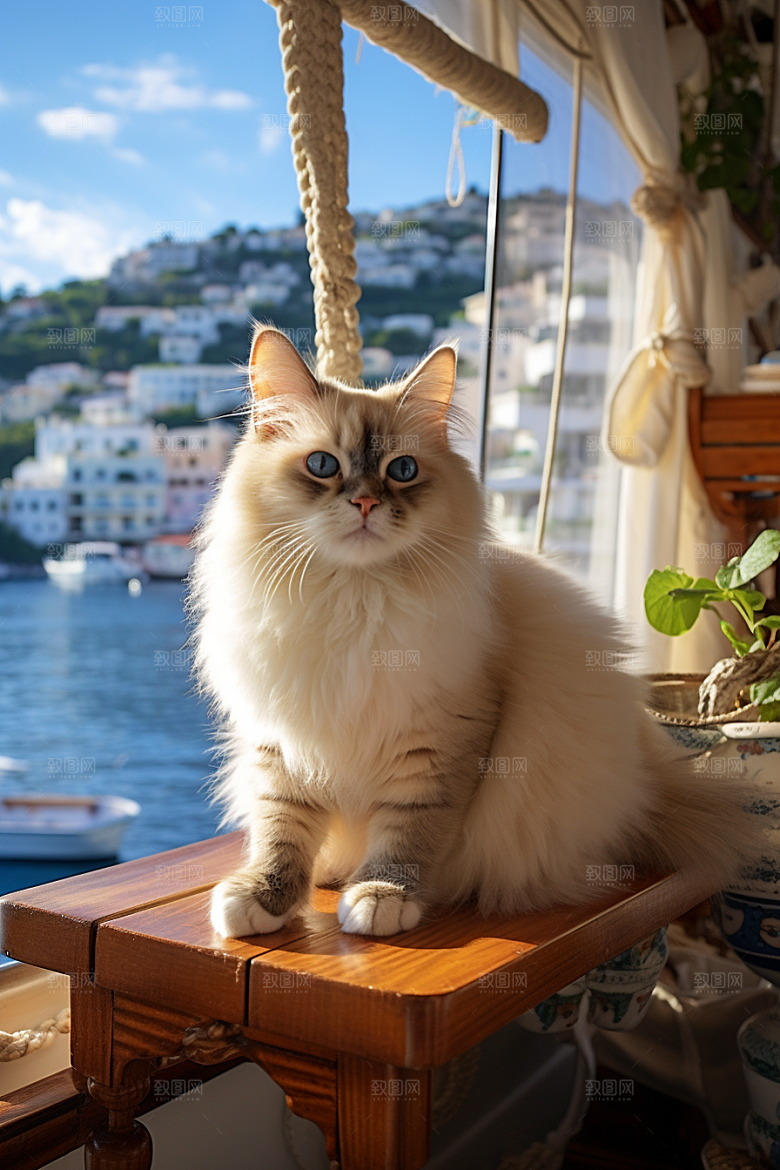 布偶猫长毛猫高清摄影图