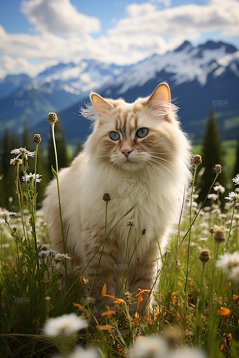 布偶猫清新宠物摄影图