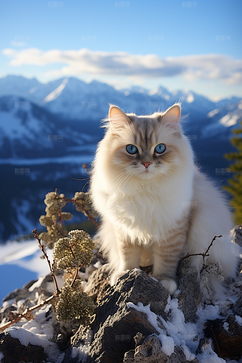 布偶猫宠物自然摄影图