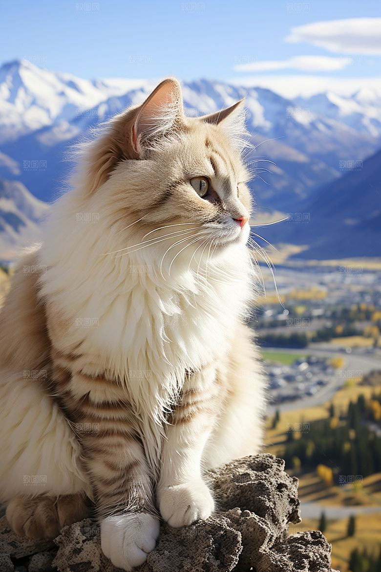 布偶猫长毛猫生活摄影图