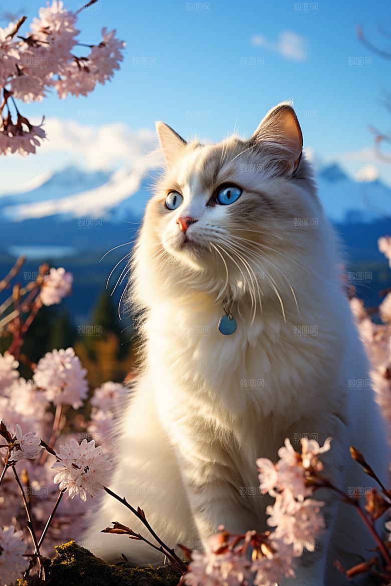 布偶猫自然家居摄影图