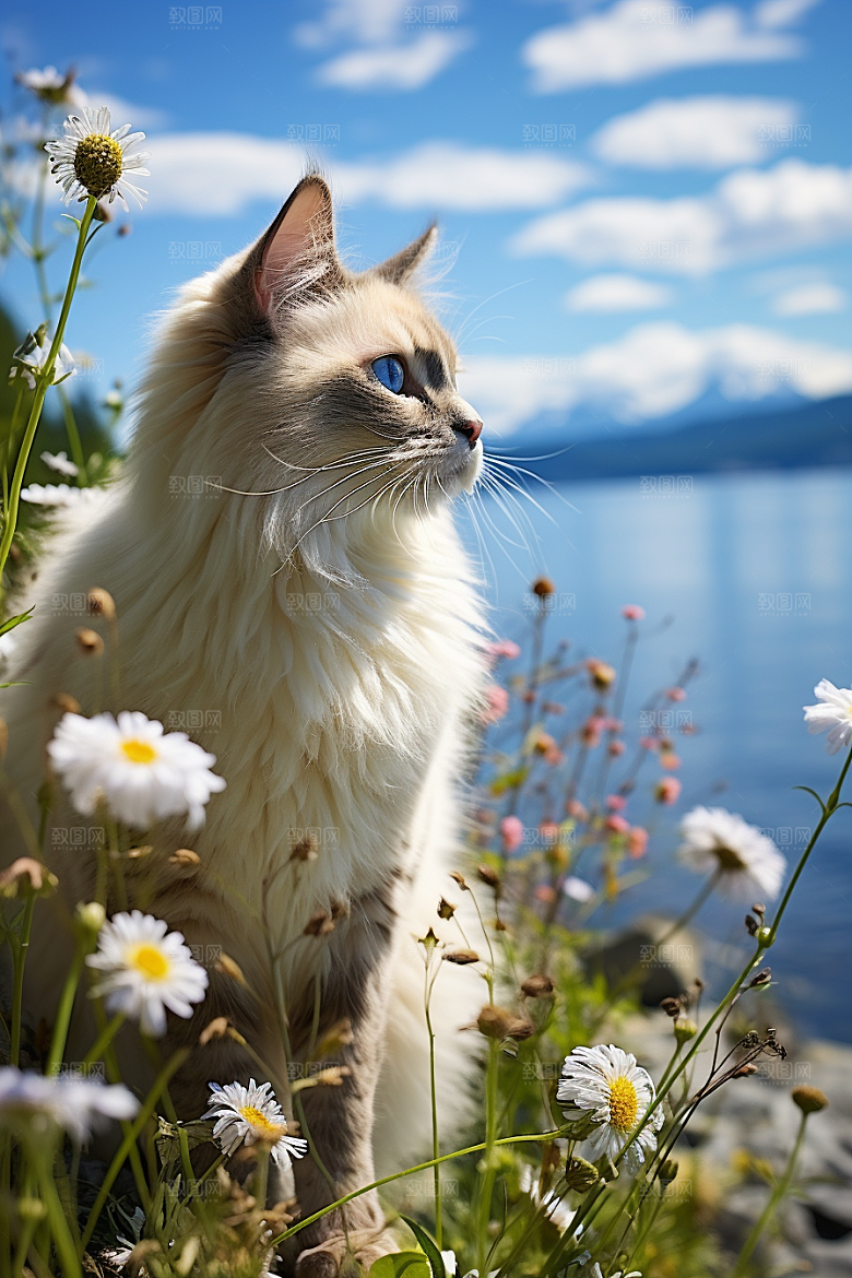 布偶猫长毛猫仙女猫摄影图