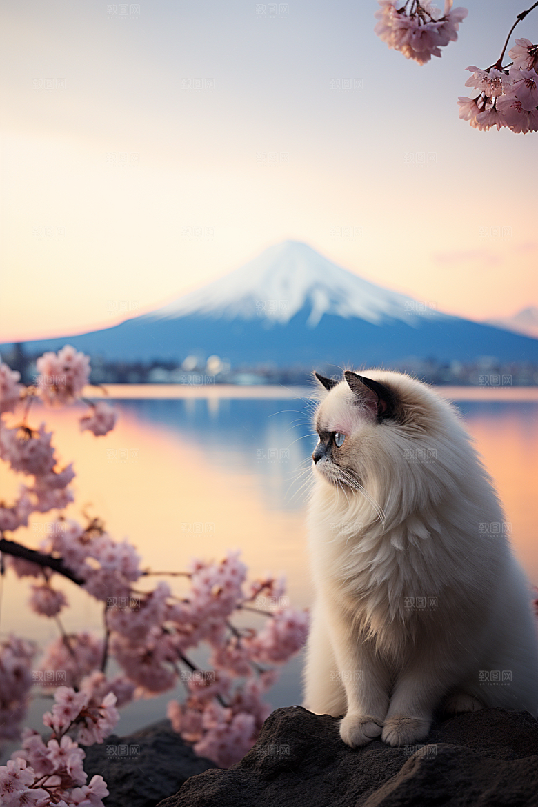 布偶猫长毛猫自然摄影图