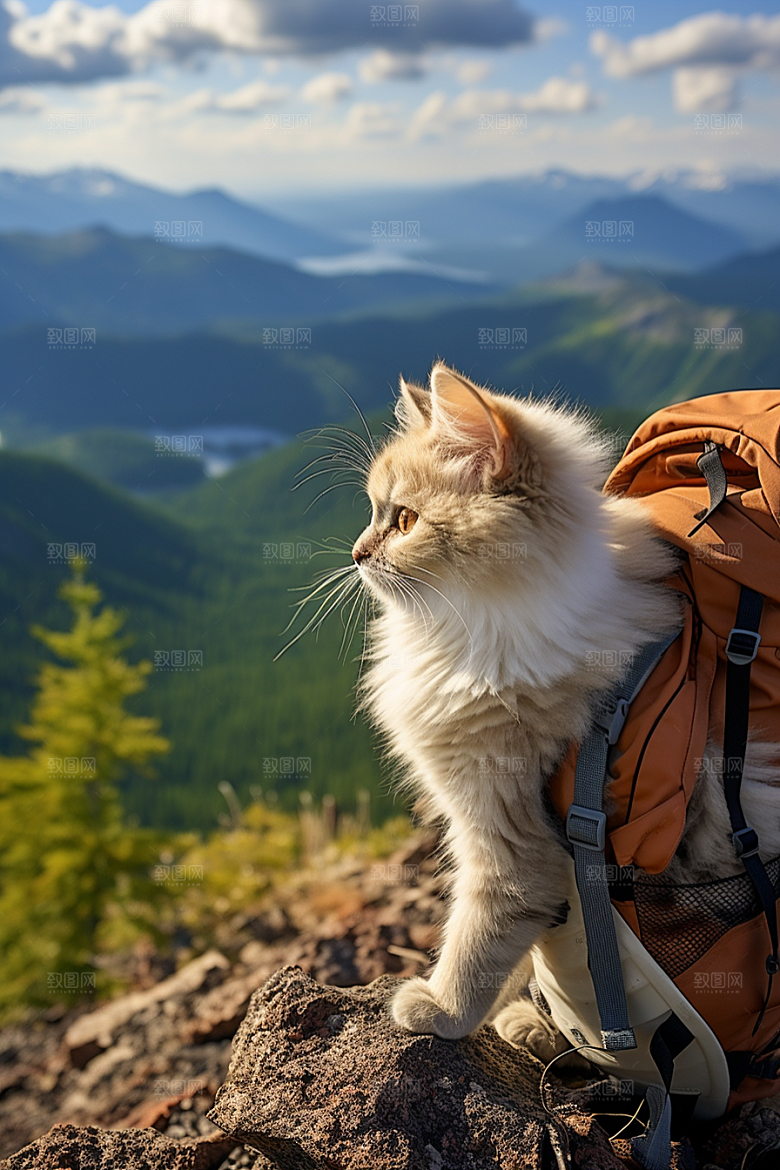 布偶猫长毛猫生活摄影图