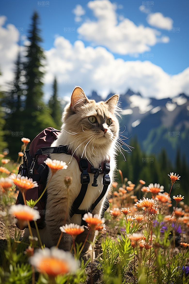 布偶猫生活长毛猫摄影图