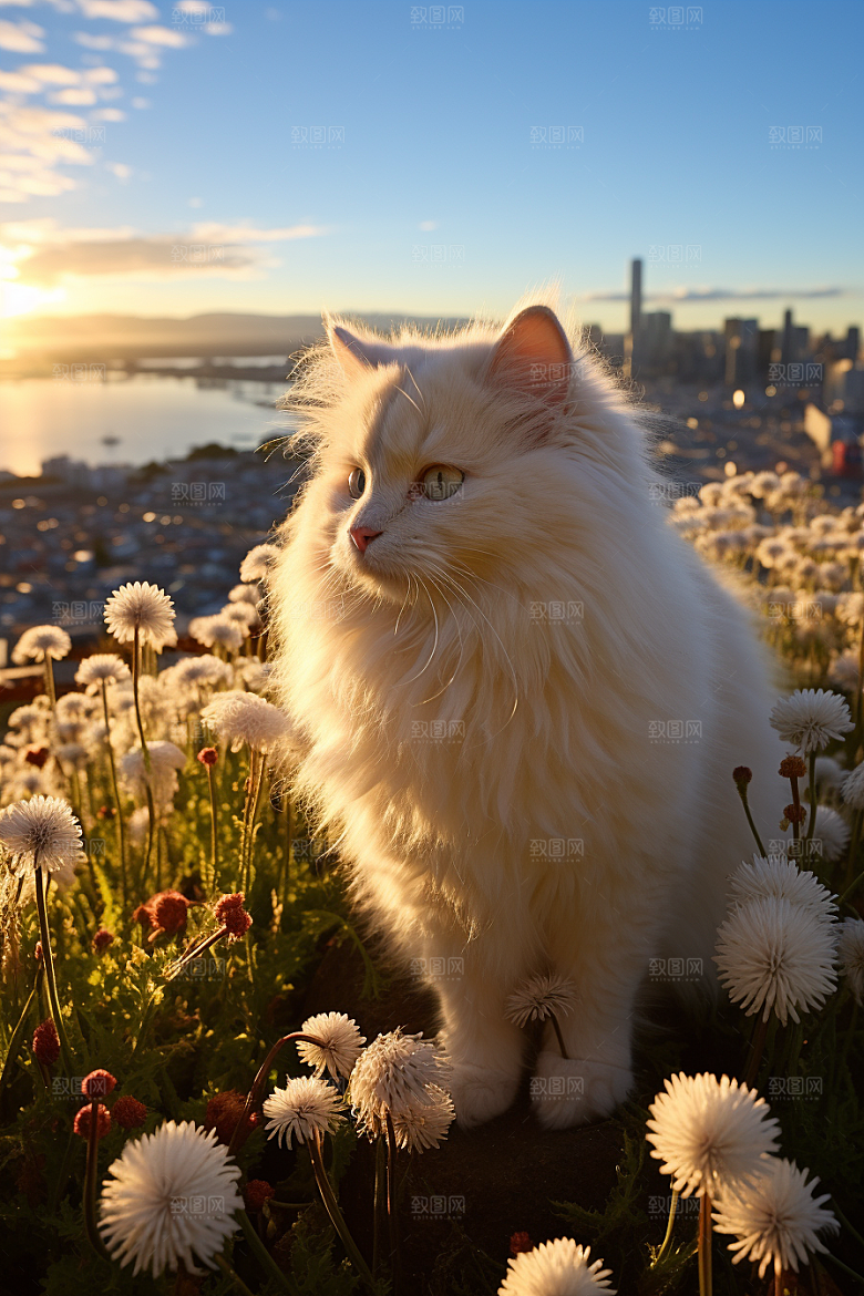 布偶猫家居长毛猫摄影图