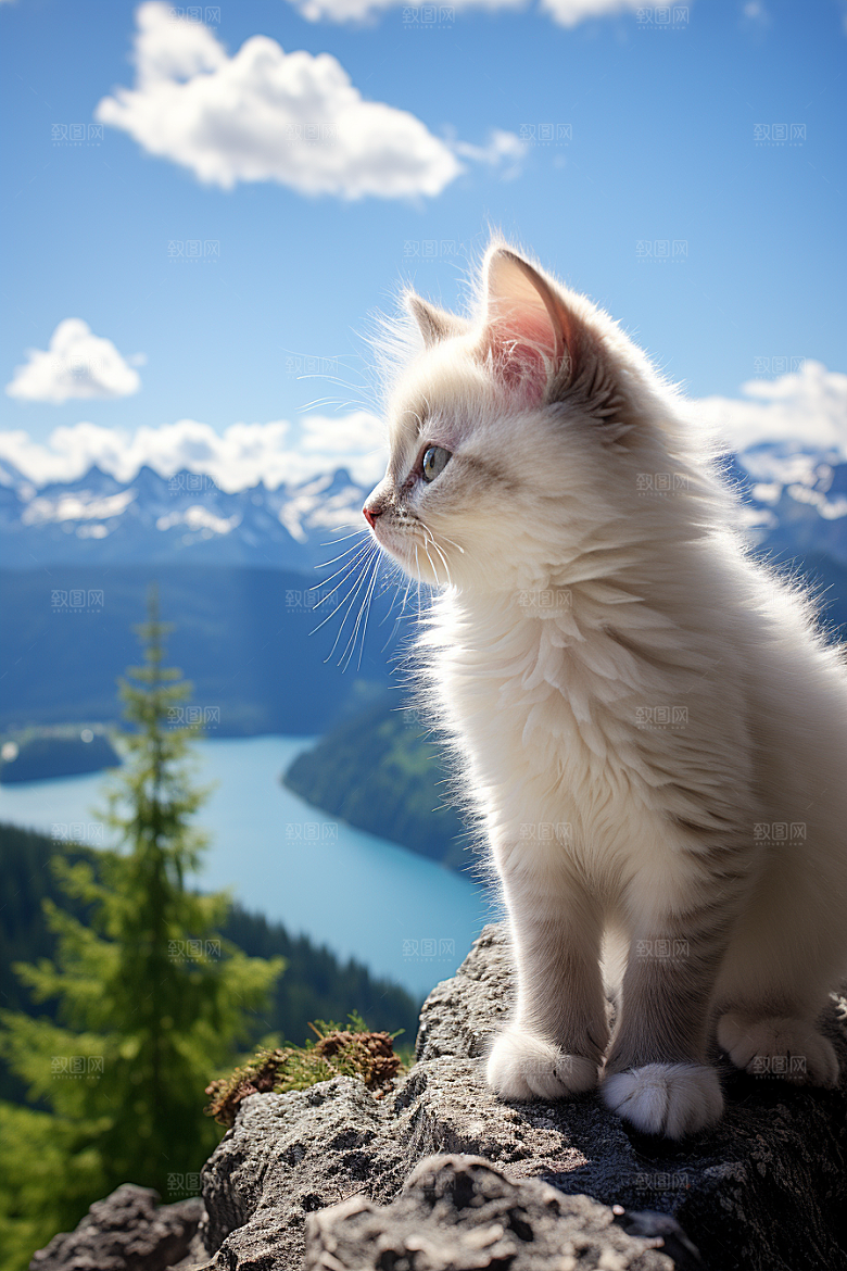 布偶猫长毛猫生活摄影图