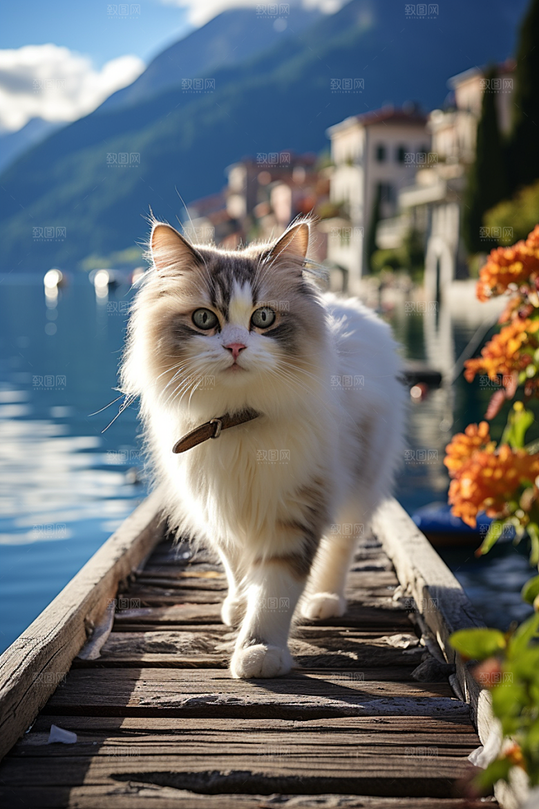 布偶猫生活长毛猫摄影图