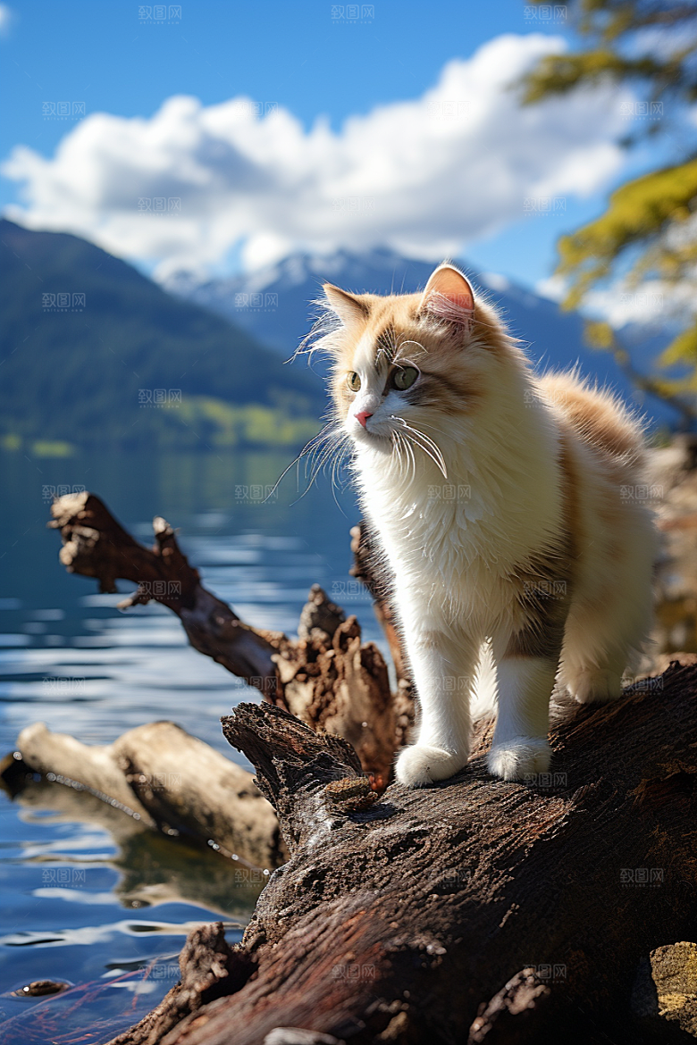 布偶猫养宠长毛猫摄影图