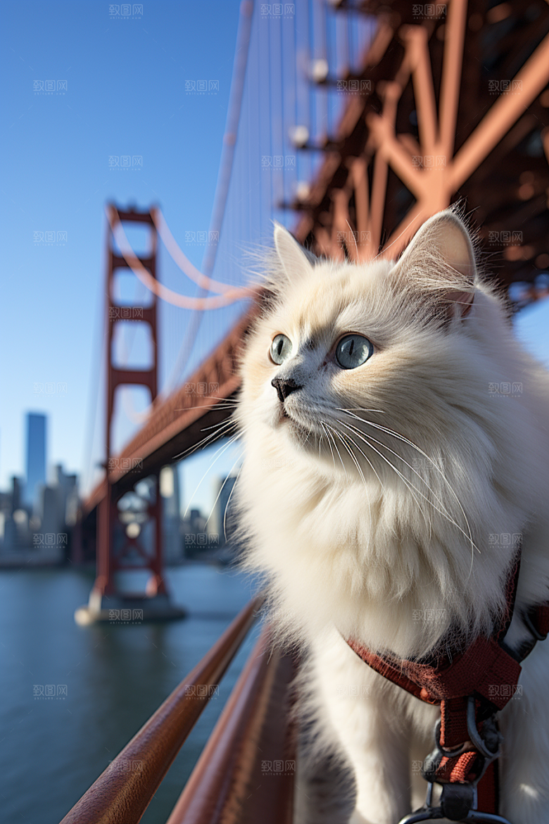 布偶猫长毛猫高清摄影图