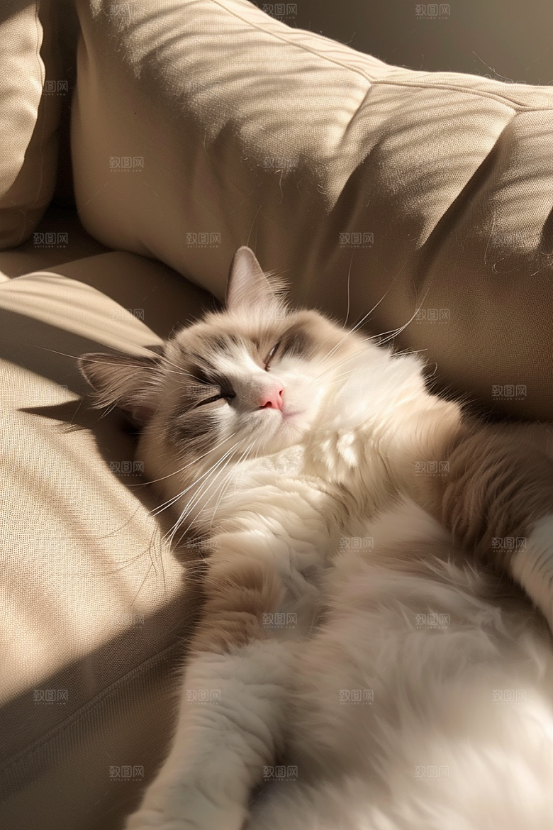 布偶猫养宠可爱摄影图