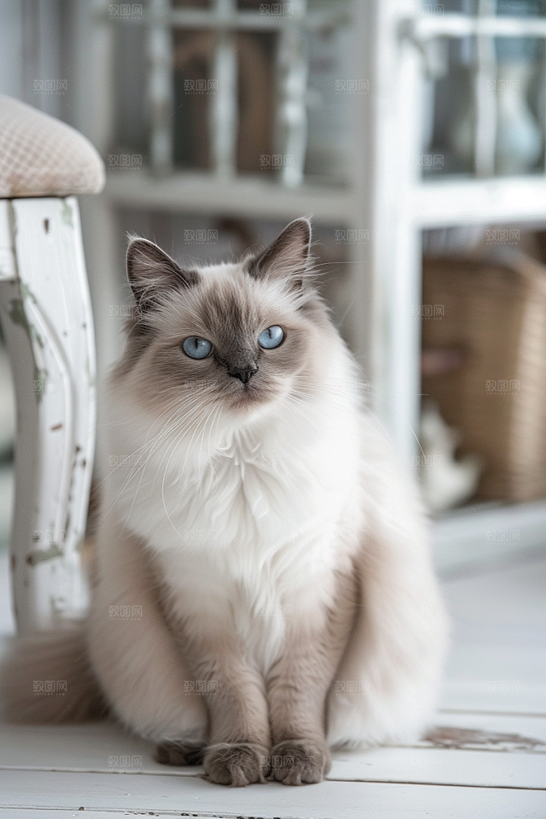 布偶猫仙女猫清新摄影图