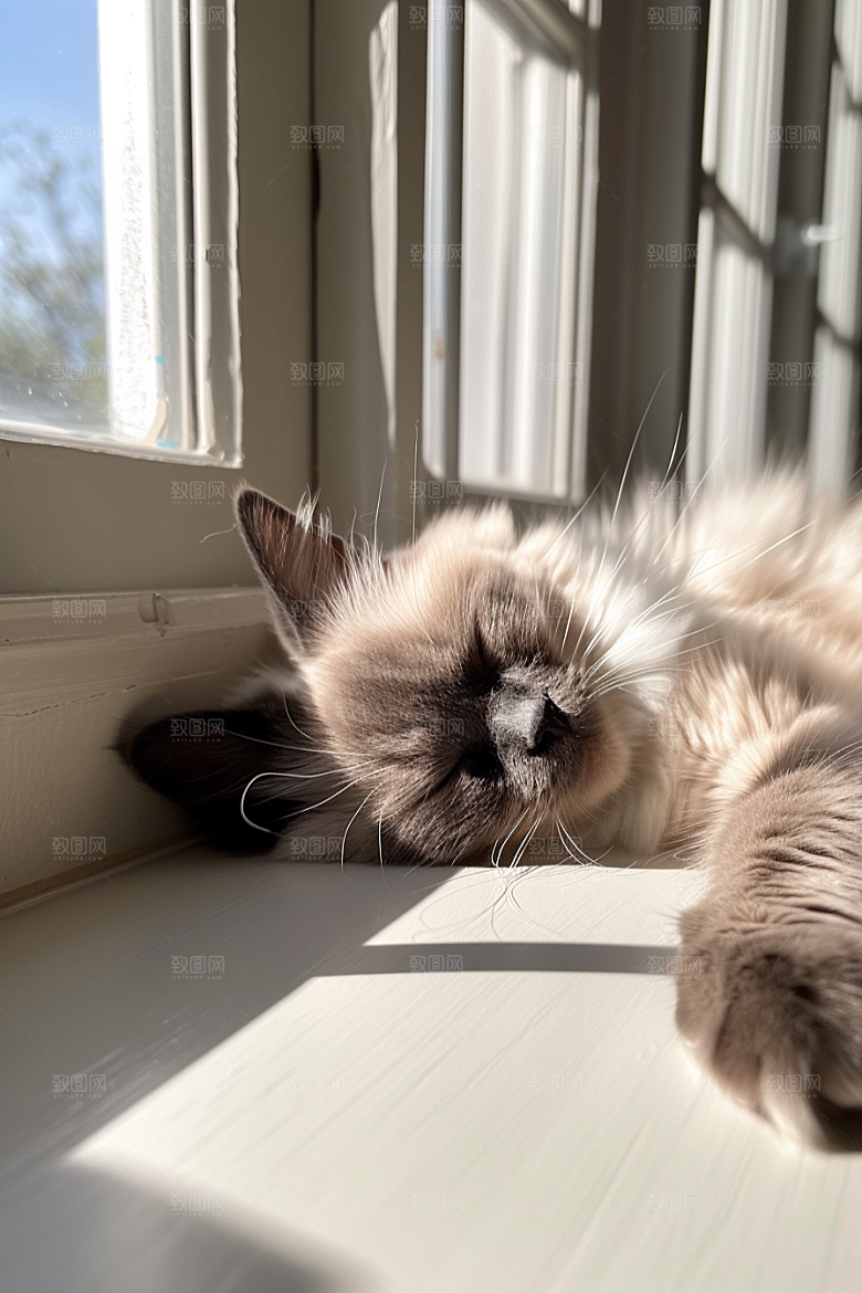 布偶猫家居清新摄影图