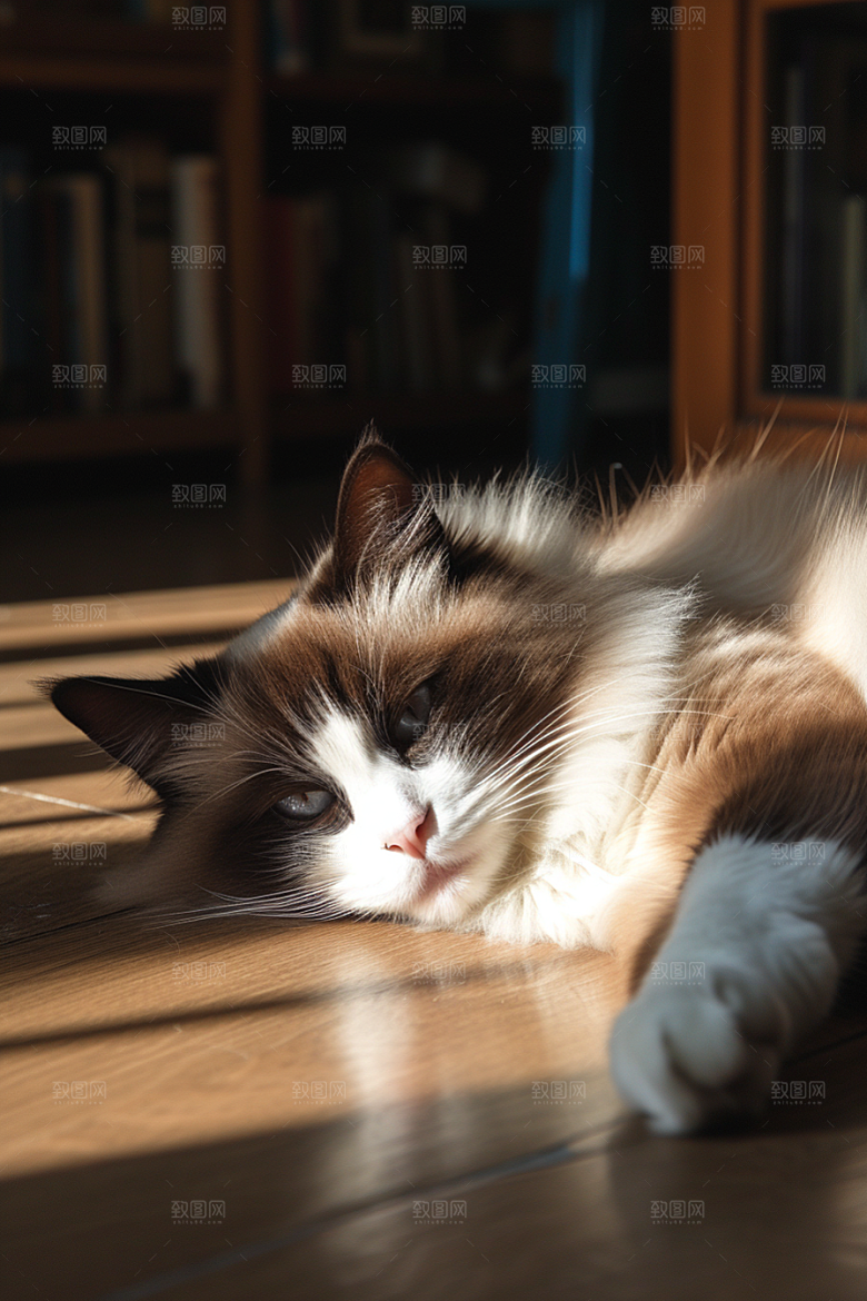布偶猫宠物可爱摄影图