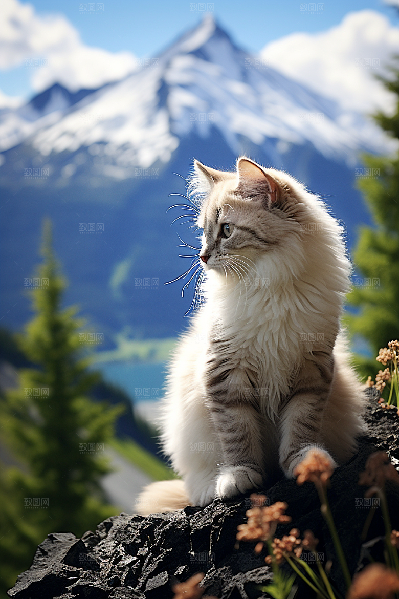 布偶猫仙女猫养宠摄影图