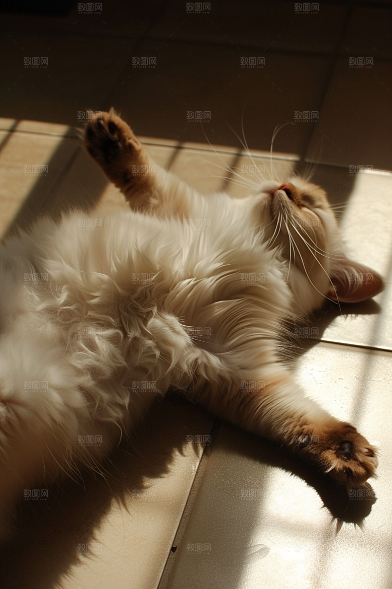 布偶猫养宠长毛猫摄影图