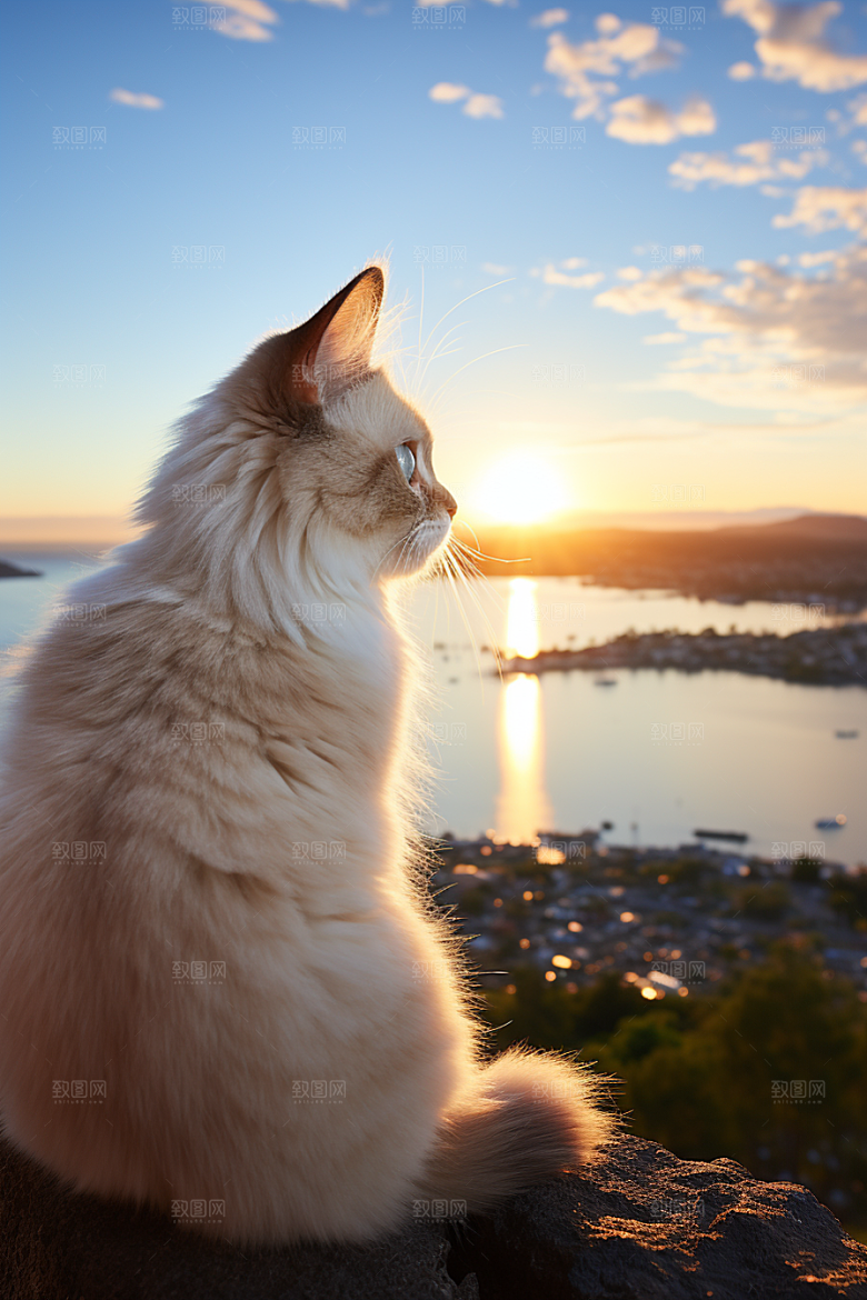 布偶猫长毛猫高清摄影图