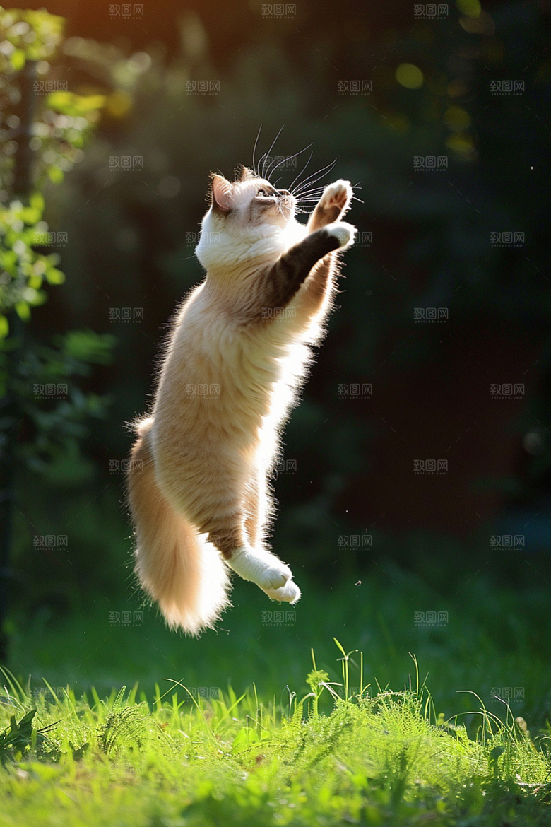 布偶猫宠物长毛猫摄影图