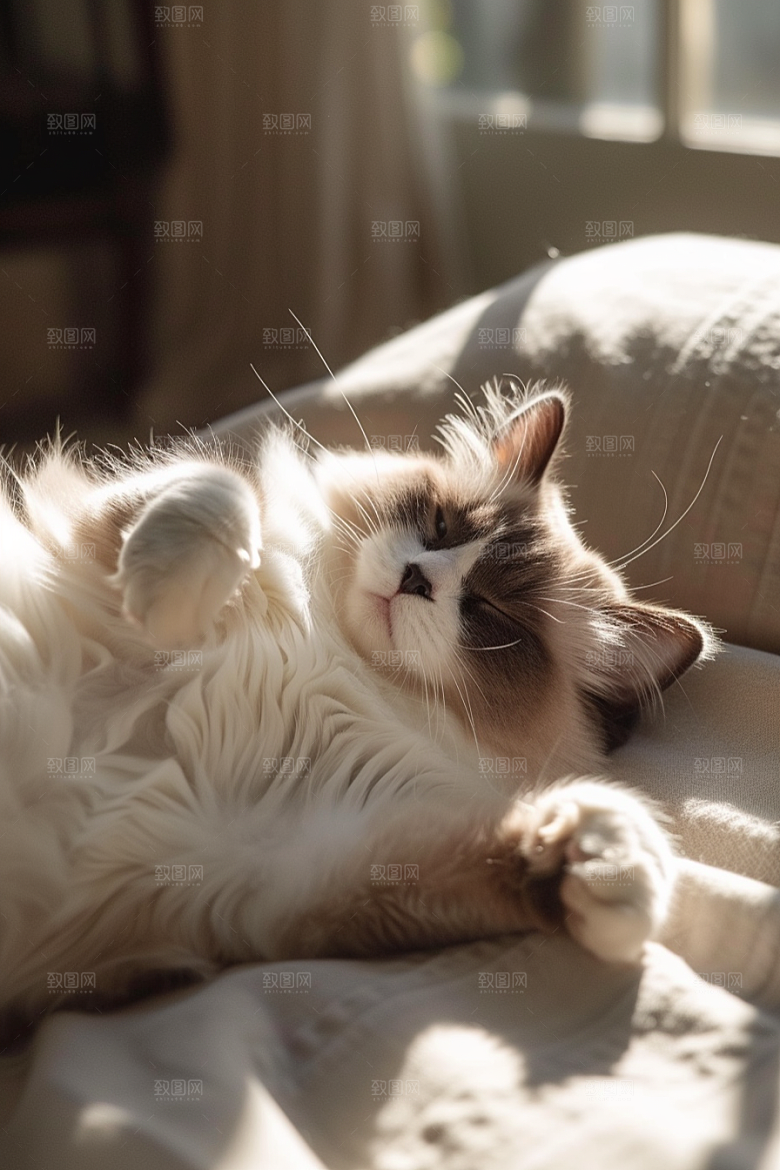 布偶猫宠物家居摄影图
